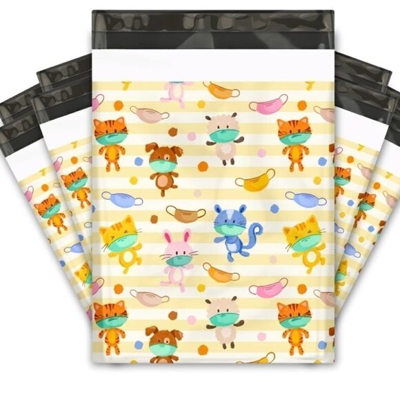 Poly Mailers MIX 10x13Β 14.5x19 sizes plus insert cardsβandβstickers - Picture 2 of 13